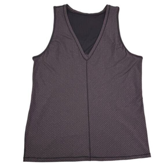 Lululemon Circuit Crusher Tank Evolution Stripe Deep Phantom Heathered Black 6 - Picture 5 of 7